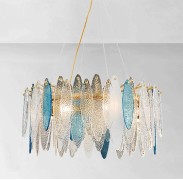 Светильник DZN-2-3-51 GOLD/ЗОЛОТО D600*300/H1200/8/E14/40W LEAF