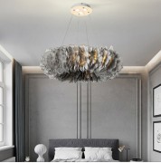 Светильник DZN-5704 СЕРЫЙ D500/H500/4/E27/60W PLUME