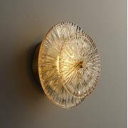 Светильник настенный ElegantLight DZN-4423 ЗОЛОТО+ЯНТАРНЫЙ ` D200/H100/1/LED/9W 3000-6500K 25-03 (1)