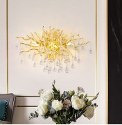 Светильник настенный ElegantLight DZN-4432 ЗОЛОТО D550*390/H200/3/G9/40W RAIN 22-12