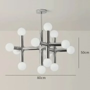 Светильник потолочный SAPFIR SPF-5742 CHROME / ХРОМ D800*500/H1000/13/E27/40W лампы G80LED в комплекте 23-07