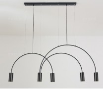 Светильник DZN3-2-1 ЧЕРНЫЙ D1300*550/H1200/5/GU10/50W