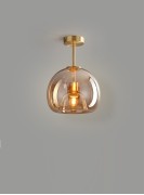 Светильник DZN-20554 БРОНЗА/ЯНТАРНЫЙ D250/H300/1/E27/40W PUMPKIN