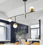 Светильник DZN1-2-14 ЧЕРНЫЙ+ЗОЛОТО D1200/H650/3/G9/7W