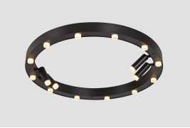 Светильник потолочный ElegantLight DZN-9134 BLACK D650/H100/12+4/LED/48W/3000K 22-10 VISION