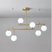 Светильник потолочный ElegantLight DZN-9139 БРОНЗА D1000*400/H600/6/G9/40W 22-12