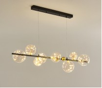 Светильник потолочный ElegantLight DZN-9142 ЧЕРНЫЙ D1100*250/H1200/8/LED/56W/4500K CASES 22-12