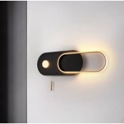 Светильник настенный ElegantLight DZN-11966 ЧЕРНЫЙ + ЗОЛОТО D850*250/H120/2/LED/20W