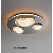 Светильник DZN-52122 ХРОМ + ПРОЗРАЧНЫЙ ` D480/H200/3/LED/31W/3000-4500-6500 K EVIAN LONG  24-11