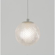 Светильник DZN-54360 МАТОВЫЙ ХРОМ ` D100/H2000/1/LED/4000K стеклянный шар с узором LIGERO 25-04