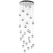 Светильник DZN-54361 МАТОВЫЙ ХРОМ ` D650/H4000/27/LED/4000K стеклянный шар с узором LIGERO 25-04