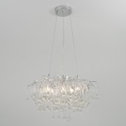 Светильник подвесной ElegantLight DZN-8191 SILVER/СЕРЕБРО D600/H2000/8/G9/35W SYLVIA RAIN 22-07