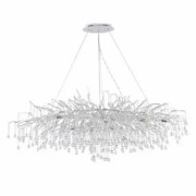 Светильник подвесной ElegantLight DZN-8193 SILVER/СЕРЕБРО D1200*600/H2000/13/G9/35W RAIN 22-07