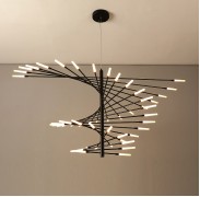 Светильник ElegantLight DZN-6314 ЧЕРНЫЙ D1400/H700+1000/50/LED/50W/4000K SPOKES VSST