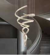 Светильник DZN-33697 ХРОМ D1000*2300/H3000/2/LED/122W SERPENTINE