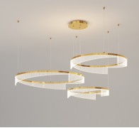 Светильник DZN1-4-70 ЗОЛОТО D400+600+800/H1200/3/LED/100W/4500K