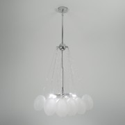 Светильник ElegantLight DZN-21732 ХРОМ+БЕЛЫЙ МАТОВЫЙ ` D/H1000/6/E14/40W+19 стеклянных плафонов без ламп GRAPE 23-12