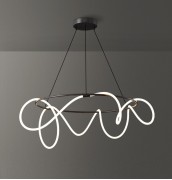 Светильник DZN-11103 ЧЕРНЫЙ D1000/H1000/1/LED/100W/4000K белый матовый силикон в тканевой оплётке FLEXI