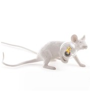 Светильник переносной ElegantLight DZN-11149 БЕЛЫЙ 1/E12/12W мышка лежит (+ лампа Е12) MOUSE 23-11