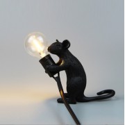 Светильник переносной ElegantLight DZN-11151 ЧЕРНЫЙ 1/E12/12W мышка сидит (+ лампа Е12) MOUSE 23-11