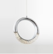 Светильник подвесной ElegantLight DZN-8225 CHROME/ХРОМ D200/H1500/1/LED/8W/4000K DELICATE 22-12 (1)