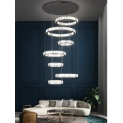 Светильник подвесной ElegantLight DZN-8233 CHROME/ХРОМ ` D1200/H2000/7/LED/300W/4000K BERTOLDA 22-12