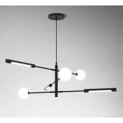 Светильник DZN-51914 ЧЕРНЫЙ ` D1200/H450+1500/3+3/LED + Е14/.W/4000K RUNNA стеклянный шар диаметром 120 мм 140975-26 Sapfire  24-11