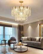 Светильник ElegantLight DZN-1-5-13 GOLD BRONZE / ЗОЛОТАЯ БРОНЗА D600+400/H370/9/E14/60W PODI