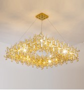 Светильник DZN-6713 ЗОЛОТО D800/H250+1200/8/E14/40W PUZZLE