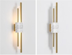 Светильник DZN2-4-23  БЕЛЫЙ МРАМОР + БРОНЗА D80/H650/1/LED/7W Grand