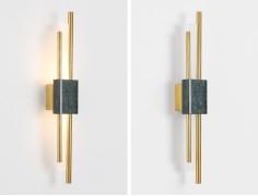 Светильник DZN2-4-22 ЗЕЛЁНЫЙ МРАМОР + БРОНЗА W80/H650/1/LED/7W Grand