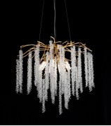 Светильник DZN-13449 ЗОЛОТО/ПРОЗРАЧНЫЙ D600/H1500/9/E14/40W FLOWING 24-12