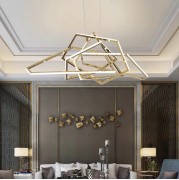 Светильник DZN3-1-43 GOLD/ЗОЛОТО D1680*560/H1200/5/LED/88W Venezia