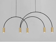 Светильник DZN-3-2-12 БРОНЗА + ЧЕРНЫЙ D1300*550/H1200/5/GU10/50W