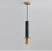 Светильник DZN1-4-96 ЗОЛОТО+ЗЕЛЁНЫЙ МРАМОР D100*300/H1600/1/GU10/50W