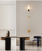 Светильник настенный ElegantLight DZN-13572 ЗОЛОТО + ЧЕРНЫЙ МРАМОР 