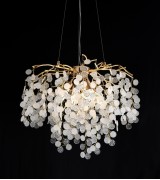 Светильник DZN-13588 ЗОЛОТО / МАТОВЫЙ+ПРОЗРАЧНЫЙ D600*450/H1500/8/E14/40W COINS 24-12