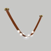 Светильник DZN-13602 КОРИЧНЕВЫЙ + ПРОЗРАЧНОЕ СТЕКЛО 